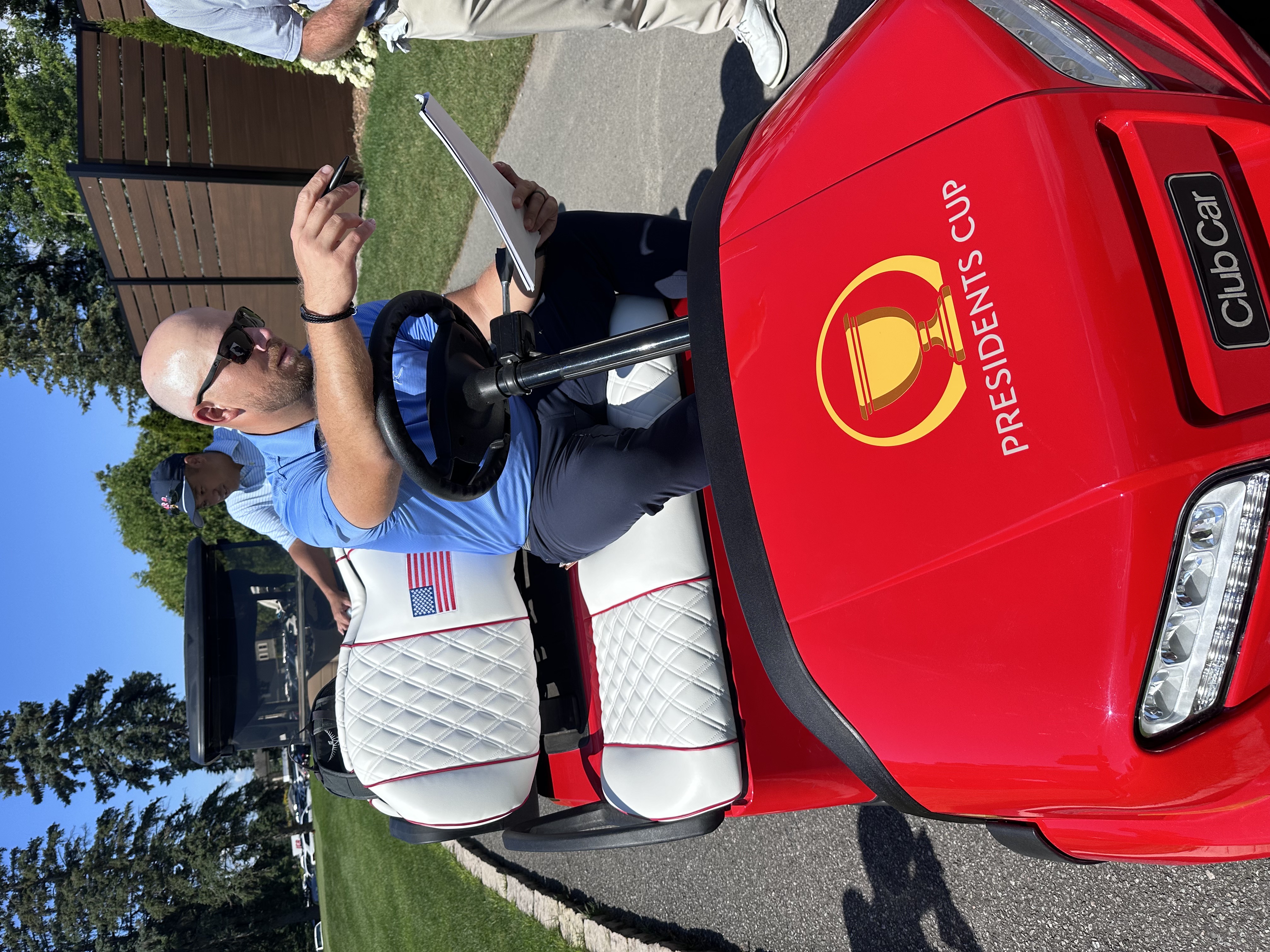 Cory with Team USA and the Presidents Cup trophy
